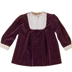 Christian Dior girls vintage velvet holiday dress 1980s size 3T